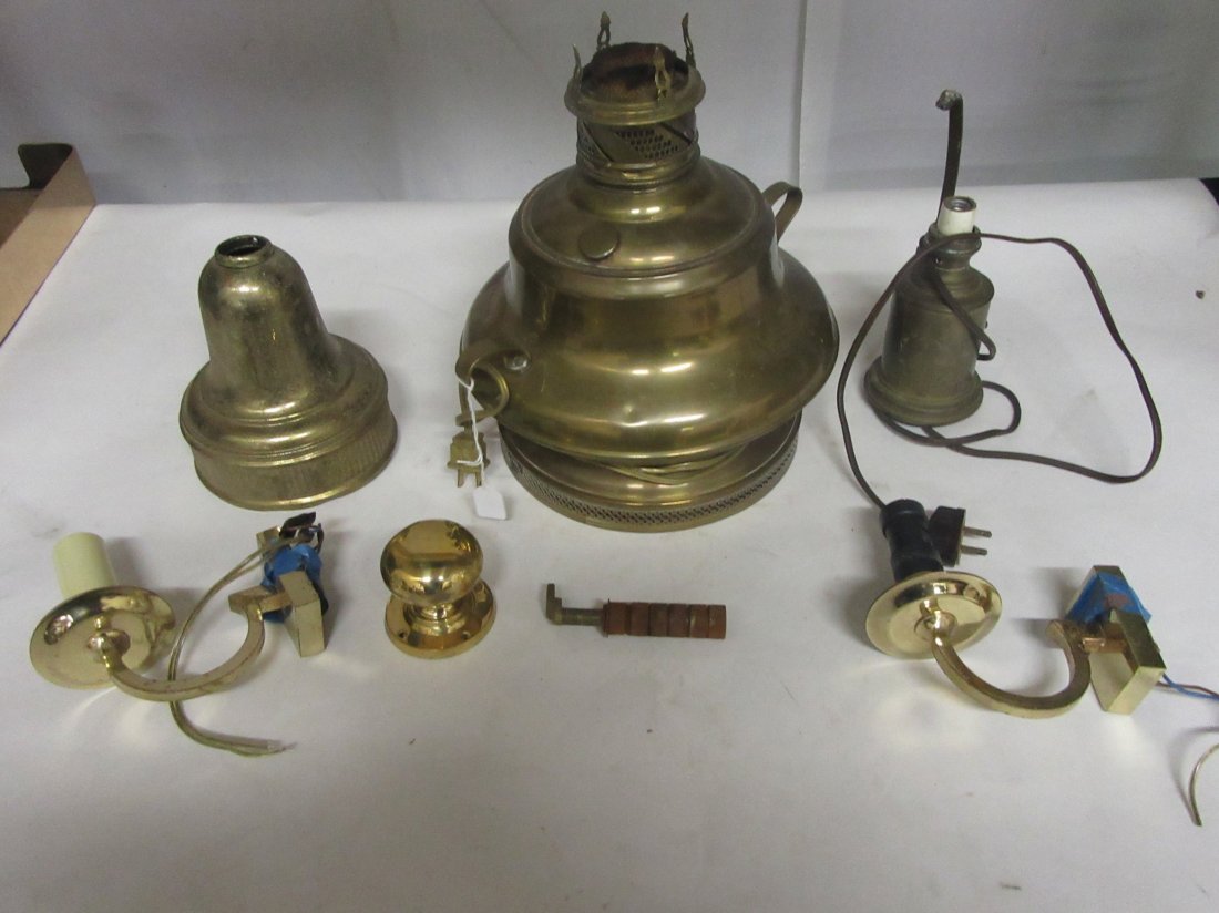 Monumental Brass Oil Lamp Base & More (1 of 1)