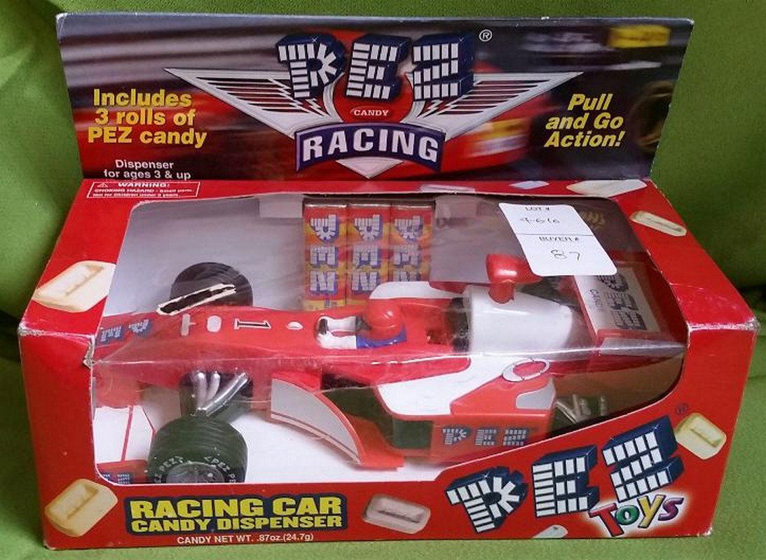 Pez Racing Car Candy Dispenser-Red: Pez Racing Car Candy Dispenser-Red. Please Review Shipping Terms PRIOR to bidding