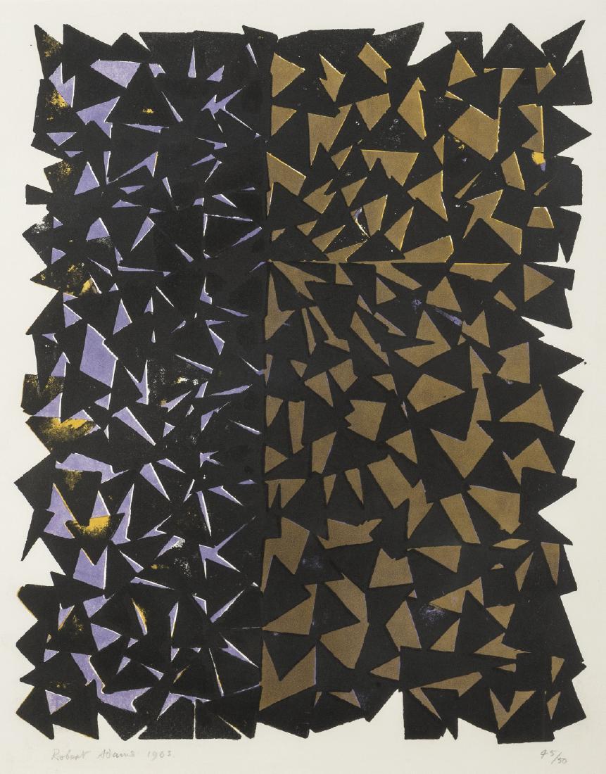 δ Robert Adams (1917-1984) Screen II: δ Robert Adams (1917-1984)Screen IILithograph printed in colours, 1963, signed and numbered from the edition of 50 in pencil, on wove paper, with full margins, 795 x 580mm (31 ¼ x 22 ¾