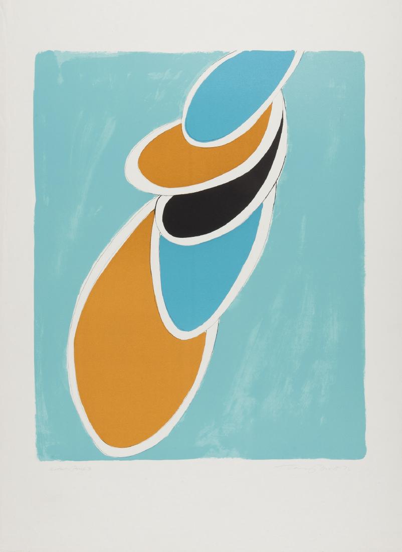 δ Terry Frost (1915-2003) Ice Blue (Kemp 63): δ Terry Frost (1915-2003)Ice Blue (Kemp 63)Lithograph printed in colours, 1972, signed and inscribed Artist's Proof, aside from the edition of 65, on BFK Rives paper, printed at Emil Matthieu Ate