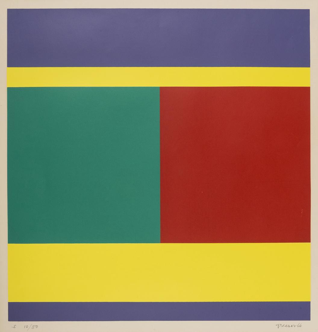 Camille Graeser (1892-1980) Untitled: Camille Graeser (1892-1980)UntitledScreenprint in colours, 1966, signed, dated and numbered from the edition of 50 in pencil, on wove paper, 526 x 450mm (20 5/8 x 17 5/8in) (unframed)