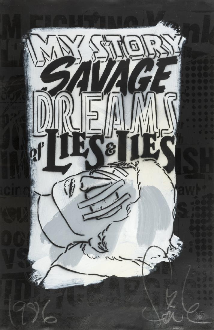 Faile (1975 & 1976) My Story Savage Dreams of Lies and: Faile (1975 & 1976)My Story Savage Dreams of Lies and LiesScreenprint with extensive hand-colouring, 2008, signed, dated and numbered from the edition of 8 in pencil, on wove paper, the full sheet pri