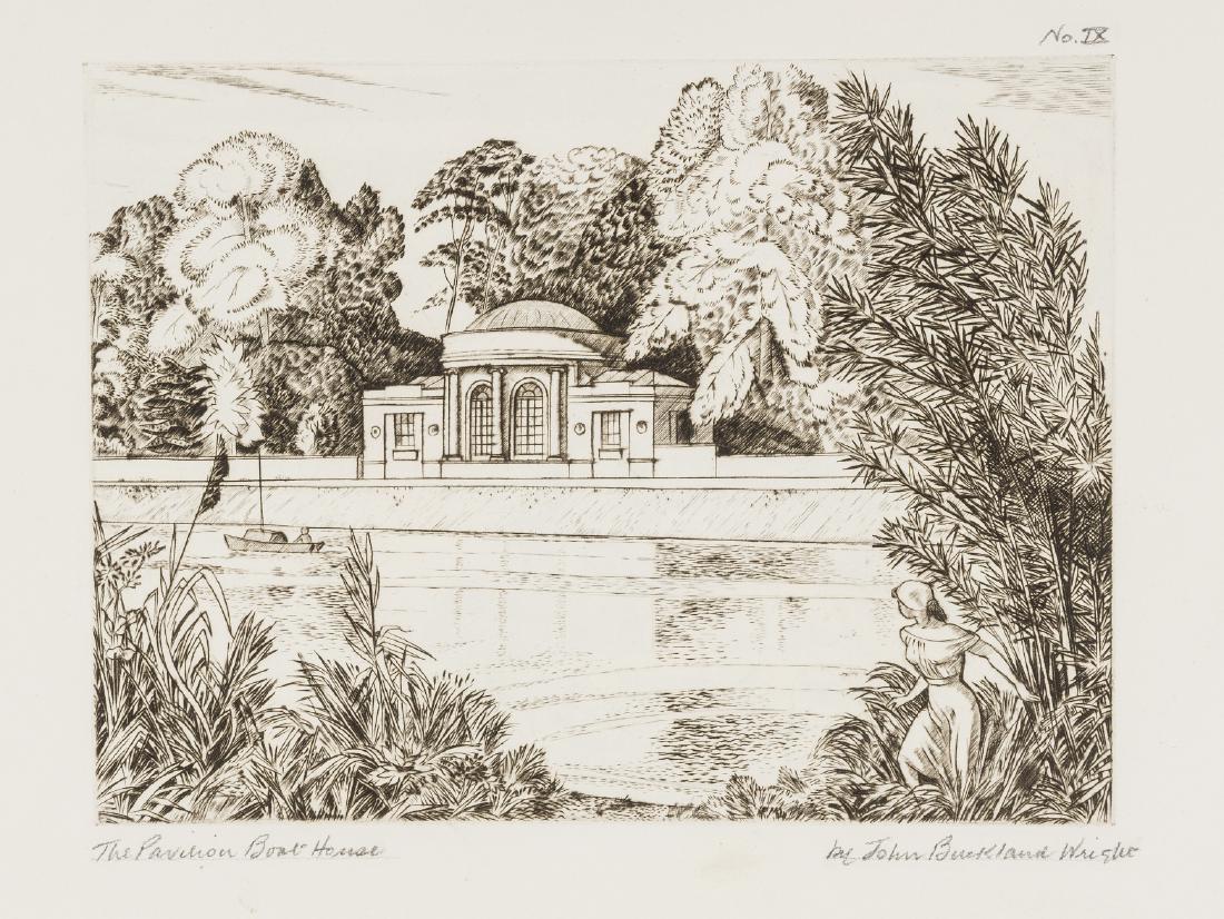 Buckland Wright (John).- Bury (Adrian) Syon House, one: Buckland Wright (John).- Bury (Adrian) Syon House, number 28 of 175 copies, title in red and black, 10 copper-engraved plates by John Buckland Wright, all titled in pencil, pictorial endpapers, origin