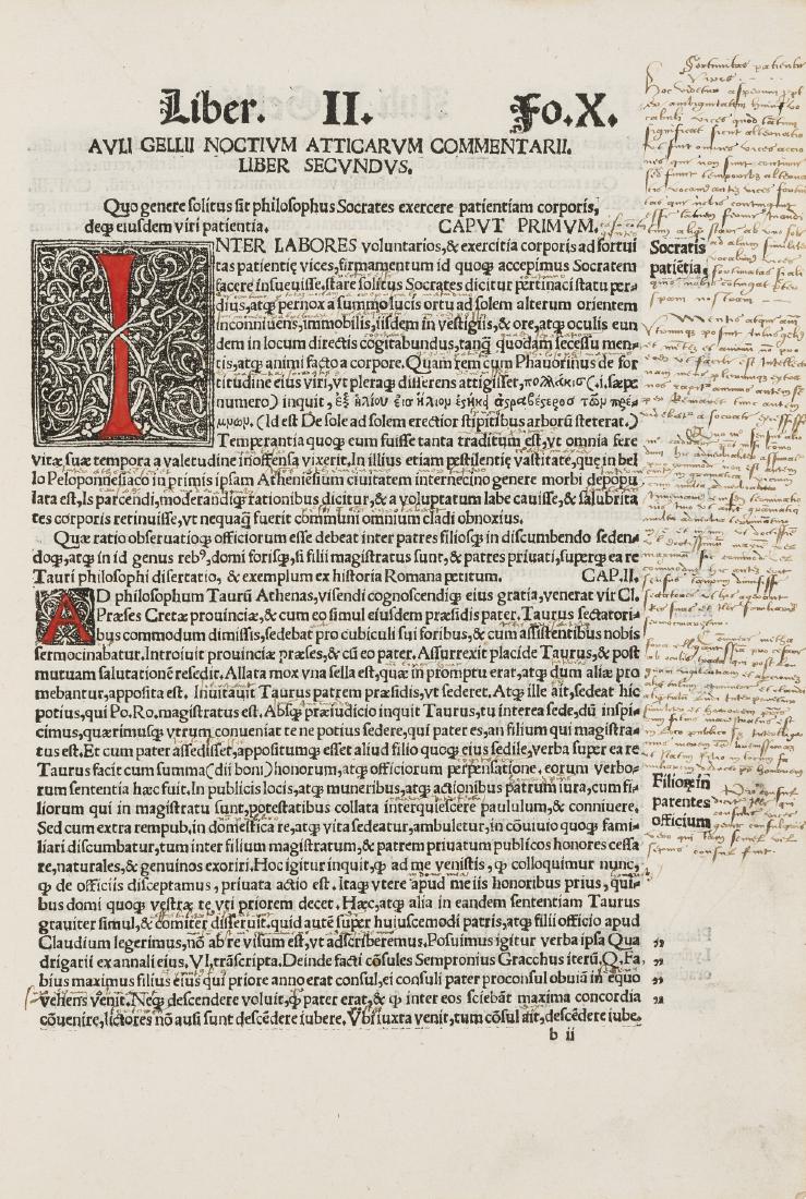 Gellius (Aulus), Noctium atticarum Libri undeuiginti, (1 of 1)