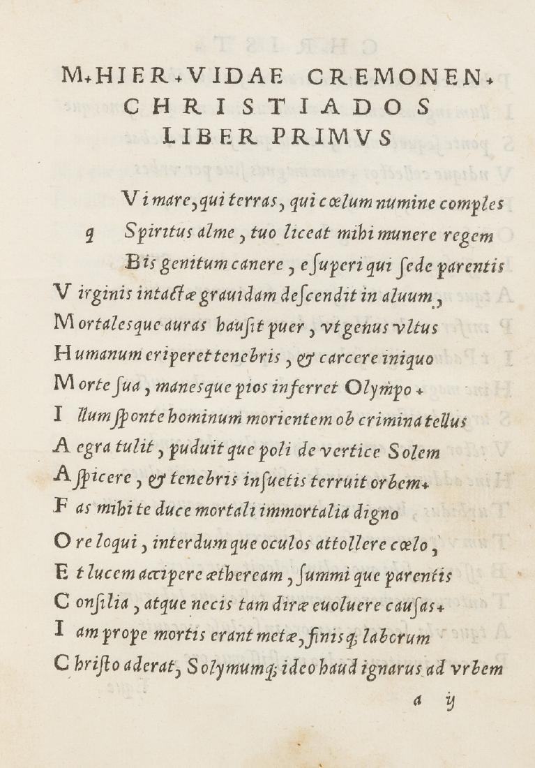 Vida (Marco Girolamo) Christiados libri sex, editio (1 of 1)