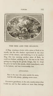 Bewick (Thomas).- Aesop and others. The Fables...,: Bewick (Thomas).- Aesop and others. The Fables..., with Bewick's signed thumb-mark receipt before title, wood-engraved illustration to each fable and vignette tail-pieces by Thomas Bewick, occasional