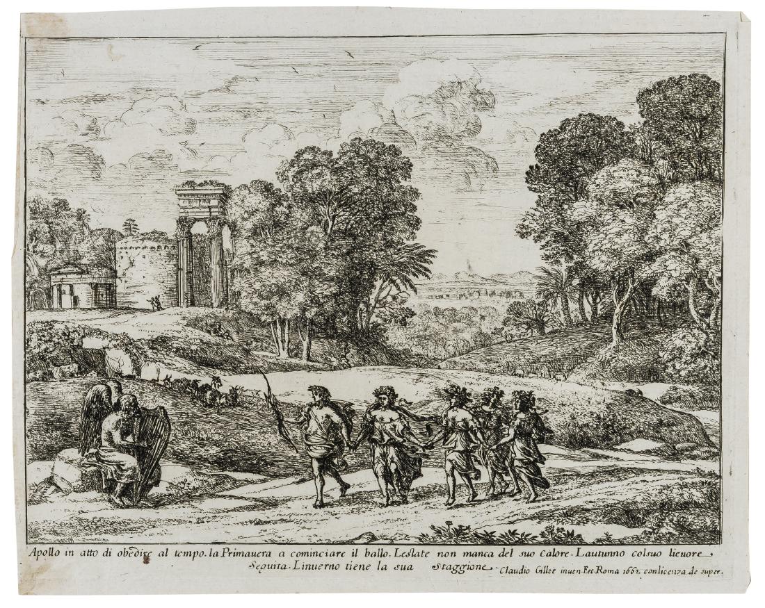 Claude Lorrain (1600-1682)  Le Temps, Apollon et les (1 of 3)
