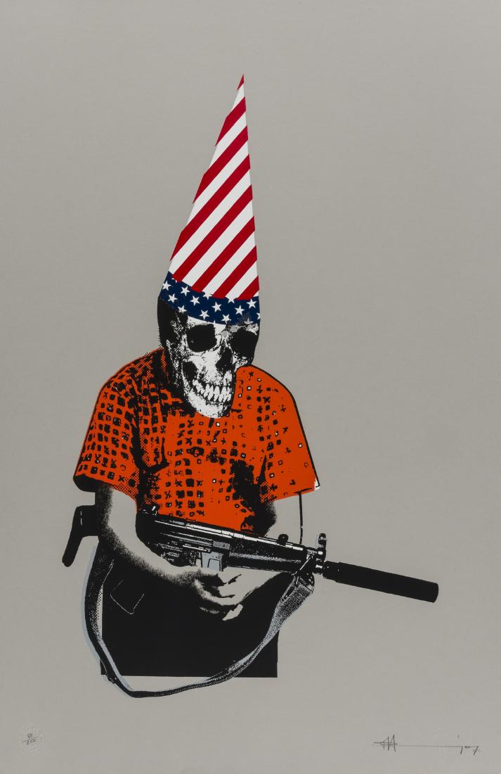 δ Paul Insect (b.1971) Dunce Boy: δ Paul Insect (b.1971)Dunce BoyScreenprint in colours, signed in pencil, numbered from the edition of 250, printed and published by Pictures on Walls, with their blindstamp, also with the Paul In