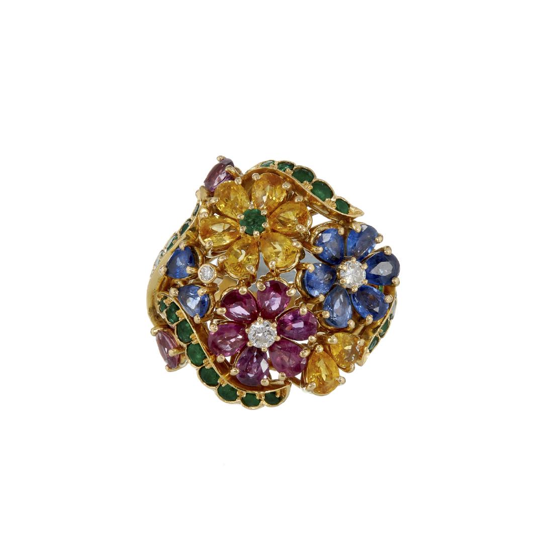 A multi gem set dress ring (1 of 2)