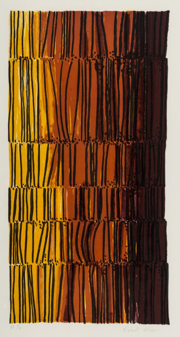 δ Robert Adams (1917-1984) Screen Form: δ Robert Adams (1917-1984)Screen FormLithograph printed in colours, 1973, signed and inscribed from the edition of 10 in pencil, an artist's proof aside from the numbered edition of 90, on TH Sau
