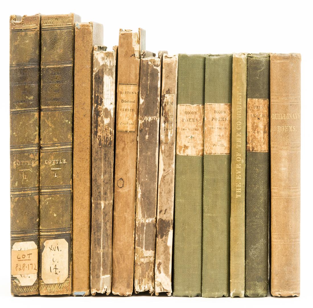 Deacon (William Frederick) Warreniana, with notes,: Deacon (William Frederick) Warreniana, with notes, Critical and Explanatory, John Sparrow copy with his book label to pastedown, original boards, spine chipped and worn, 1824 § Cottle (Joseph) Ea