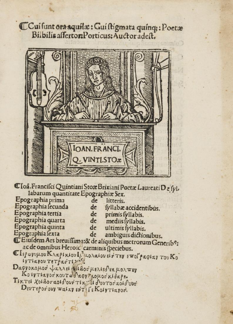 Quinziano Stoa (Giovanni Francesco) De Syllabarum (1 of 1)