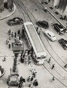 δ Mario De Biasi (1923-2013) Piazza San Babila,: δ Mario De Biasi (1923-2013) Piazza San Babila, Milano, 1954Ferrotyped gelatin silver print, signed, titled, dated and annotated in pencil verso, 24 x 18.2cm (9 1/2 x 7 1/8in)δ This lot is s