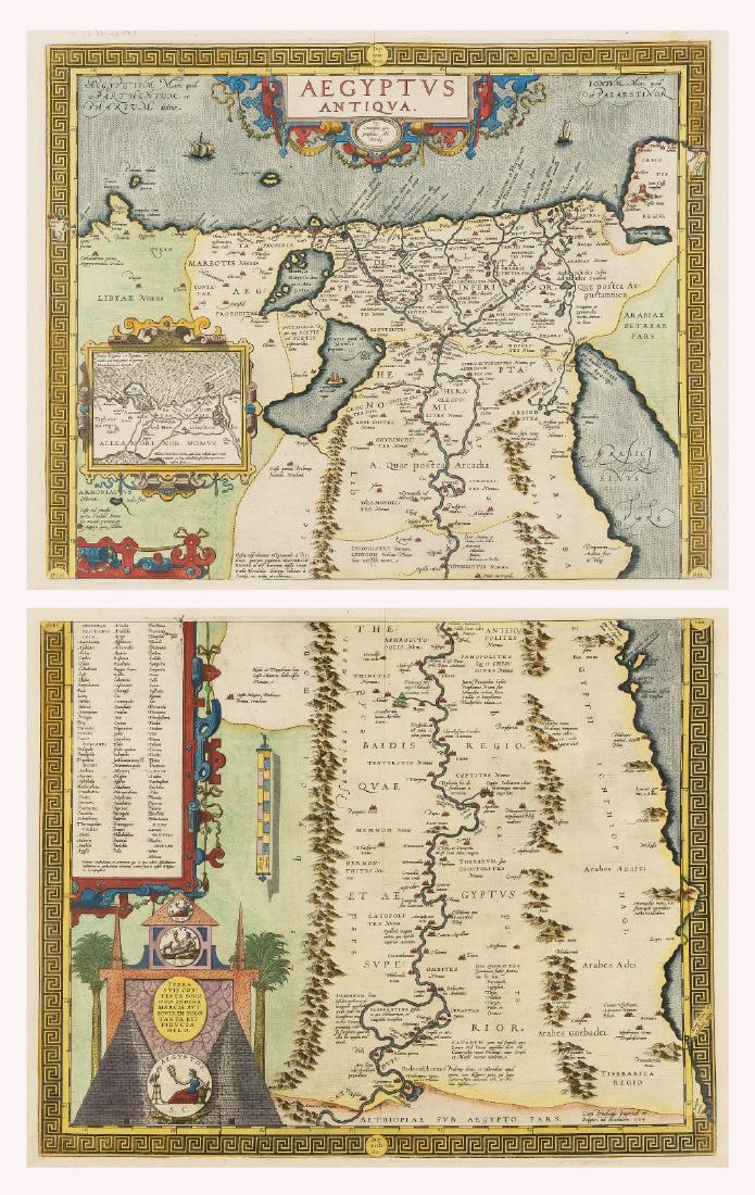 Egypt.- Ortelius (Abraham) Aegyptus Antiqua, two-sheet (1 of 3)