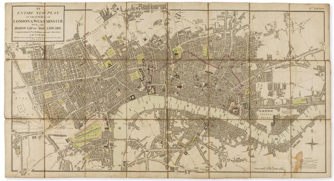 London.- Mogg (Edward) An Entire New Plan of the Cities (1 of 1)