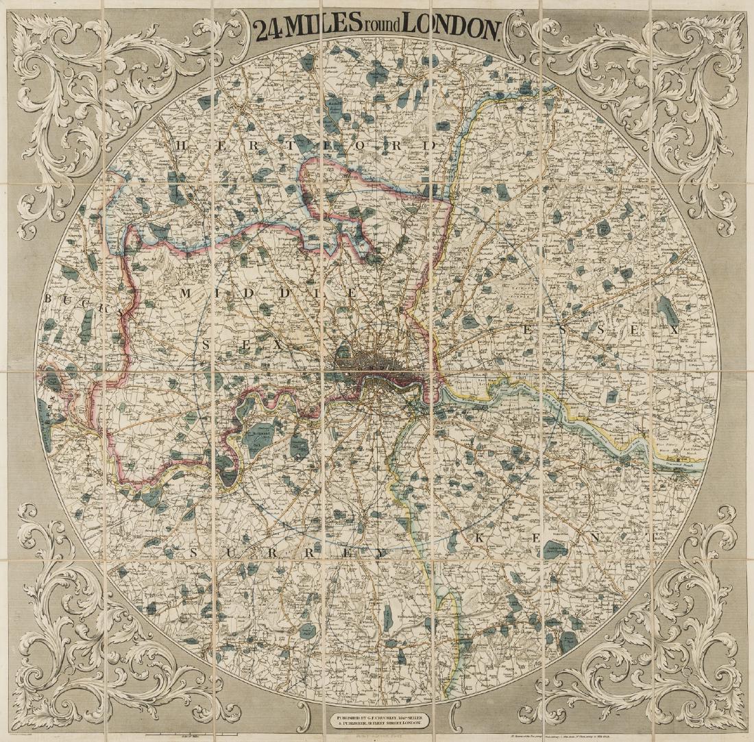 London.- Cruchley (George Frederick) New Map Extending (1 of 1)