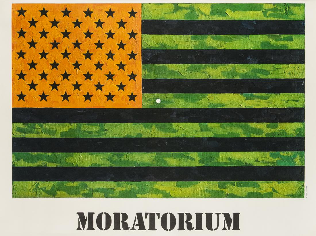 Jasper Johns (b. 1930)  Moratorium, Flag poster for the (1 of 1)