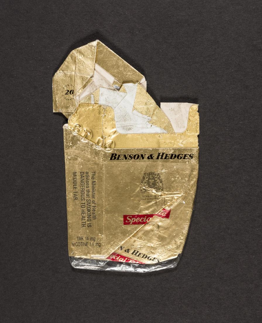 δ Gavin Turk (b. 1967) Pop Art Roadkill (two: δ Gavin Turk (b. 1967)Pop Art Roadkill (two works)Two found-art object multiples, 2004, each embossed with the artist's initials and date, each mounted onto thick black card, self-published by th