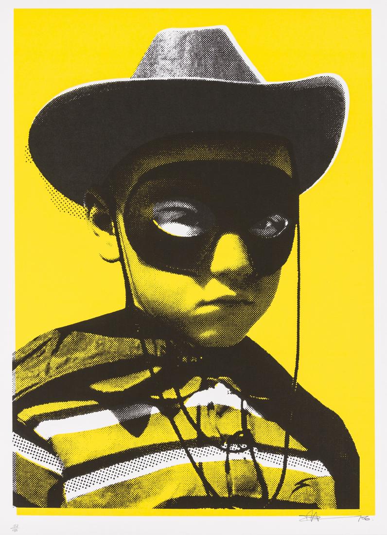 δ Paul Insect (b.1971) DJ Shadow (Big Head): δ Paul Insect (b.1971)DJ Shadow (Big Head)Screenprint in colours, 2006, signed and numbered from the edition of 150 in pencil, on wove paper, published by Pictures on Walls, London, with their bl