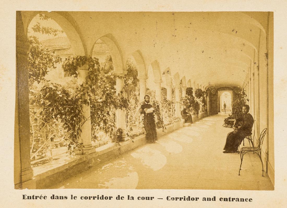 Armenia.- Venice.- Issaverdenz (J) The Island of San: Armenia.- Venice.- Issaverdenz (J.) The Island of San Lazzaro or the Armenian Monastery near Venice, 20 mounted albumen prints, offsetting, text ff. browned, some spotting, original red decorative clo