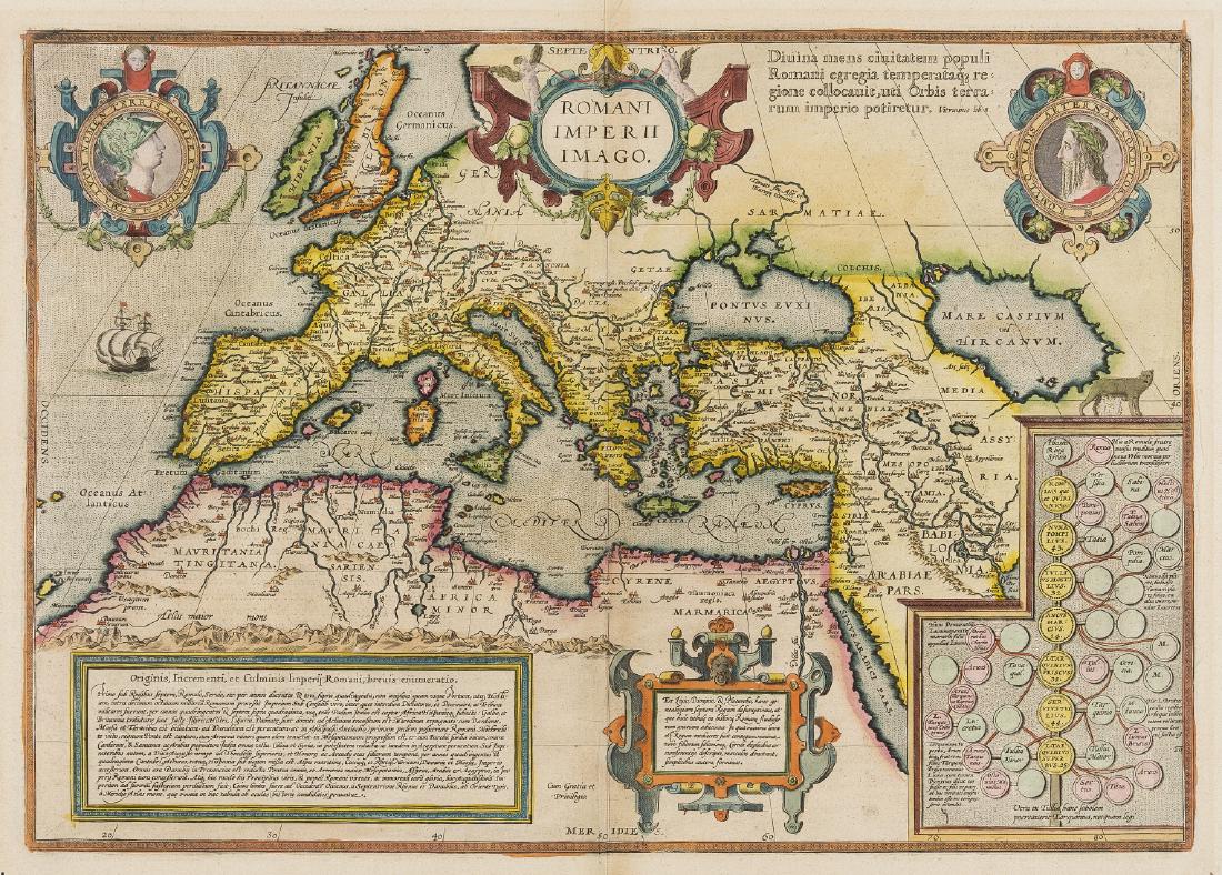 Europe.- Roman Empire.- Ortelius (Abraham) Romani (1 of 1)