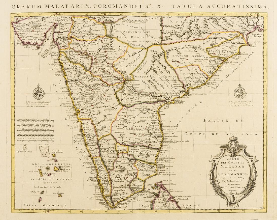 India.- De L'Isle (Guillaume) Carte des Cotes de (1 of 1)