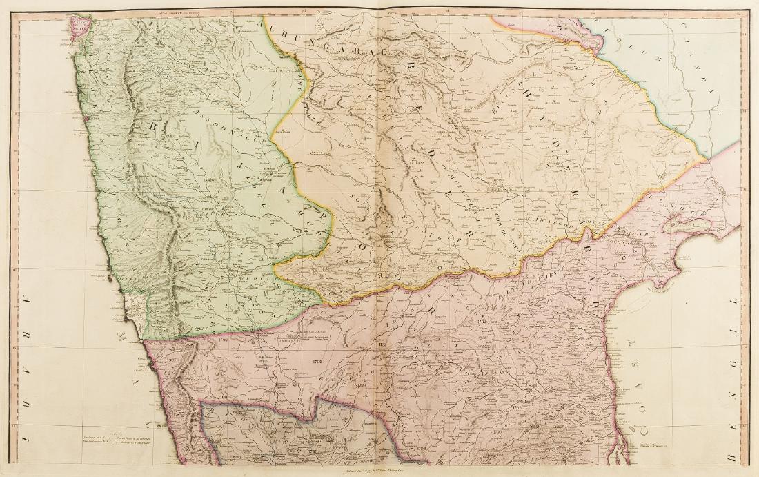India.- Faden (William) A Map of the Peninsula of India (1 of 2)