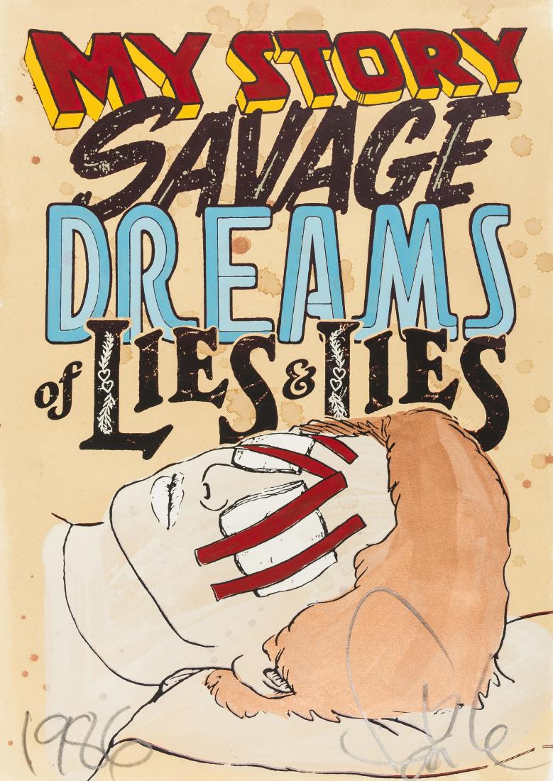 FAILE (b.1975 & b.1976) My Story Savage Dreams: FAILE (b.1975 & b.1976)My Story Savage DreamsHand-finished screenprint in colours, 2007, signed and inscribed in pencil, dated and numbered from the edition of ten with a red inkstamp verso, on wove p