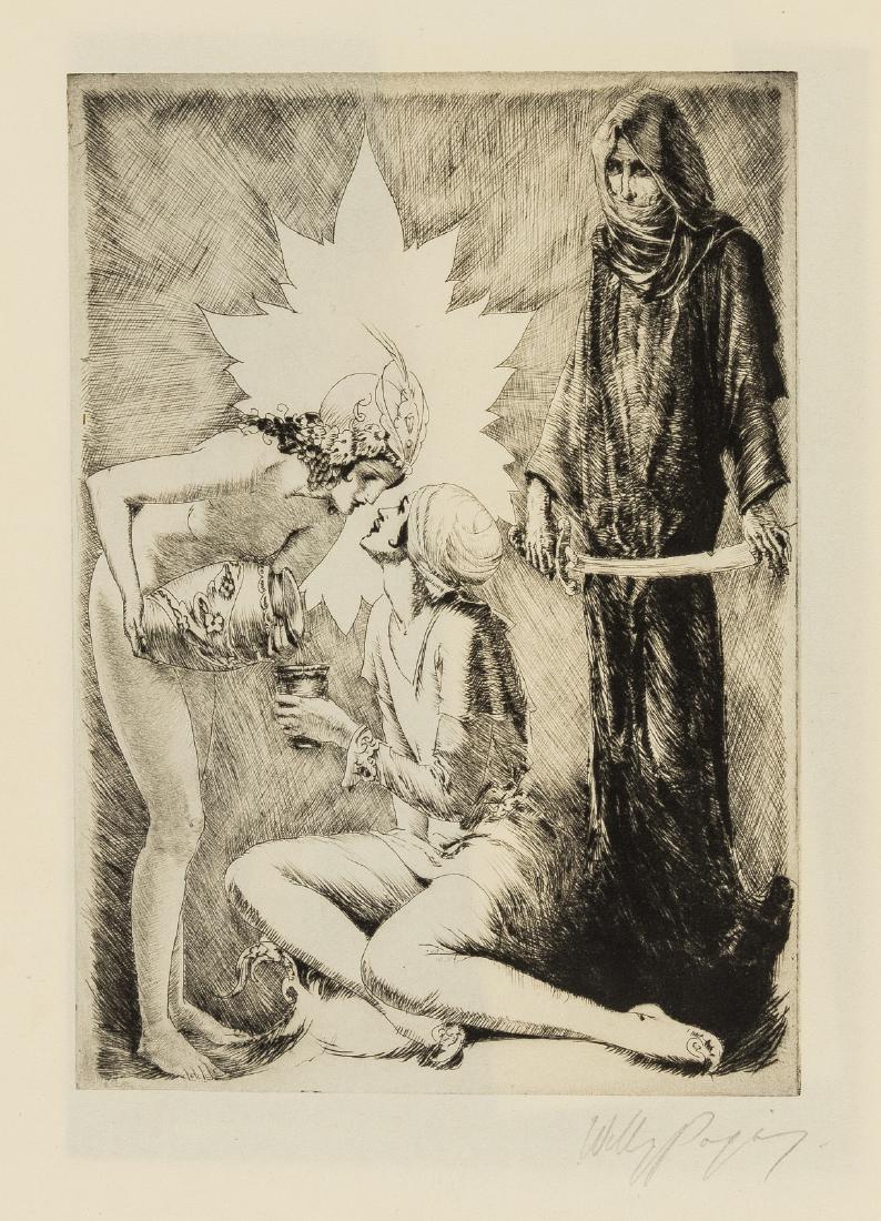 Omar Khayyám. Rubaiyat, number 24 of 500 copies: Omar Khayyám. Rubáiyát, translated by Edward Fitzgerald, number 24 of 500 copies for America signed by the artist and with an additional etched frontispiece signed by the artist in penc