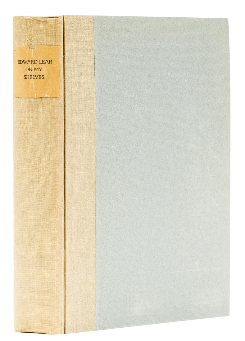 Bremer Press.- Field (William B. Osgood) Edward Lear on: Bremer Press.- Field (William B. Osgood) Edward Lear on my Shelves, number 112 of 155 copies on hand-made paper (unsigned as usual), portrait, plates and illustrations, some double-page including 5 ha