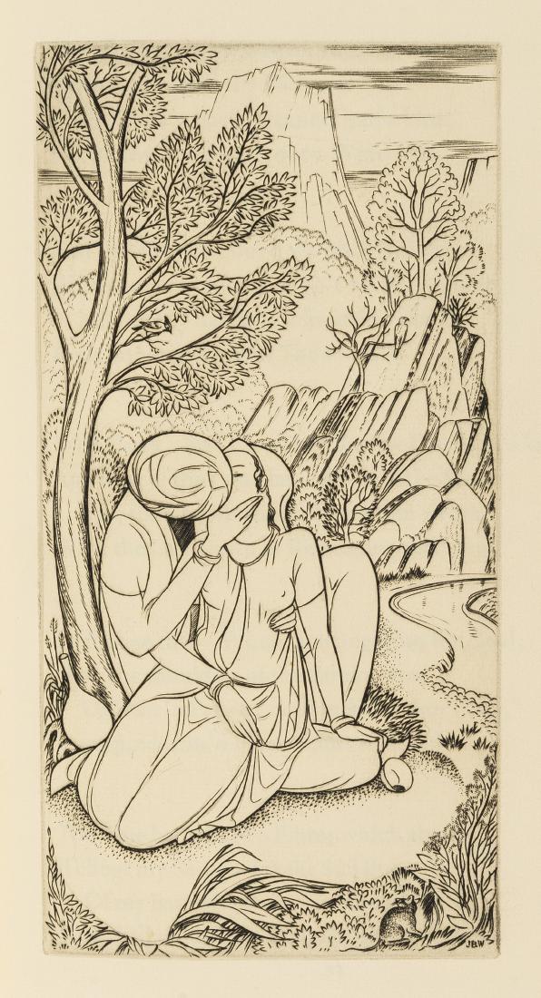 Golden Cockerel Press.- Omar Khayyám. Rubá: Golden Cockerel Press.- Omar Khayyám. Rubáiyát, translated by Edward Fitzgerald, number 82 of 300 copies, 8 copper-engraved plates by John Buckland Wright, light spotting at beginning a