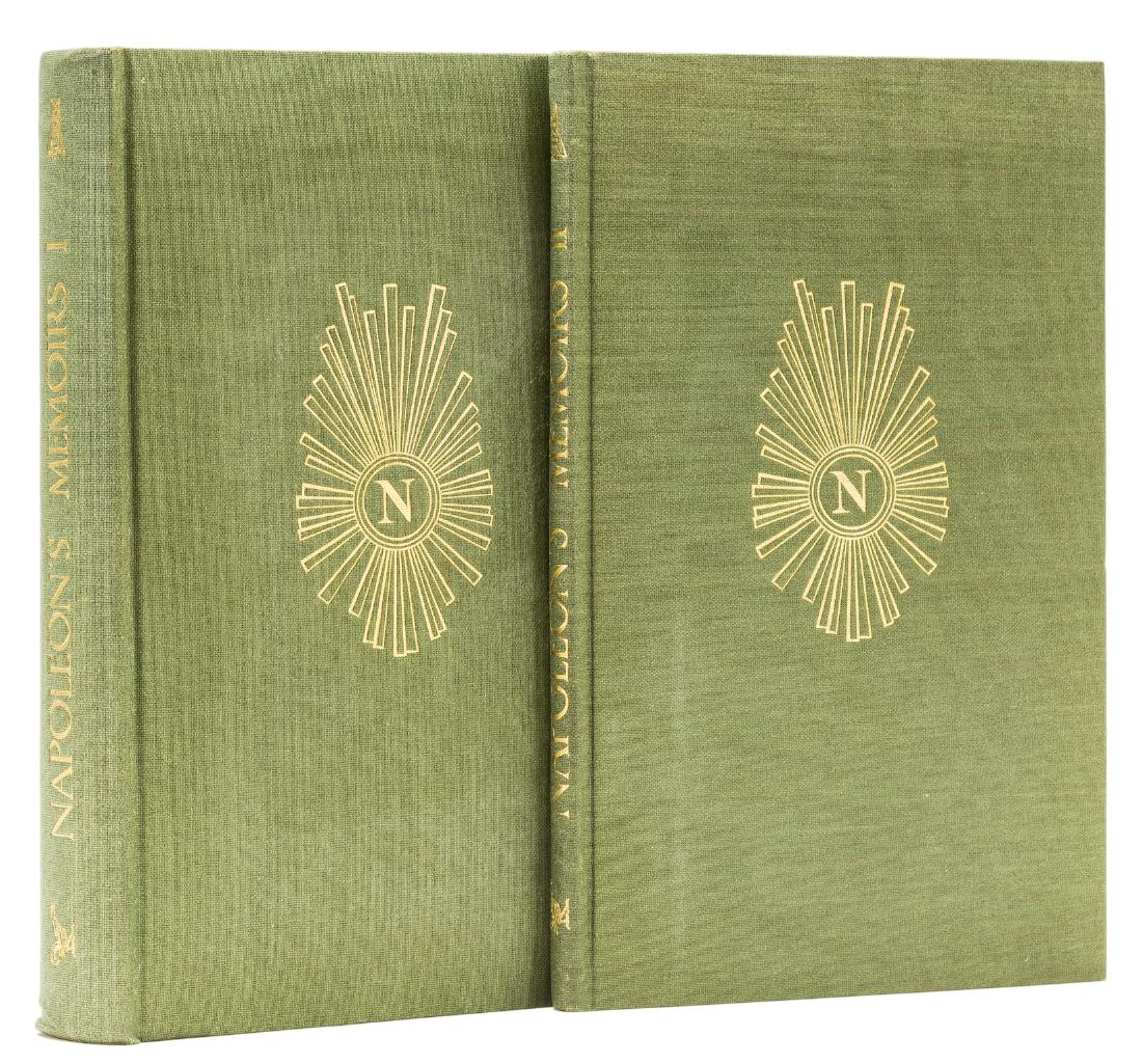 Golden Cockerel Press.- Chair (Somerset de) Napoleon's: Golden Cockerel Press.- Chair (Somerset de) Napoleon's Memoirs, 2 vol., number 192 of 500 copies, wood-engraved title-vignettes by John Buckland Wright, frontispieces, map endpapers, original cloth, g