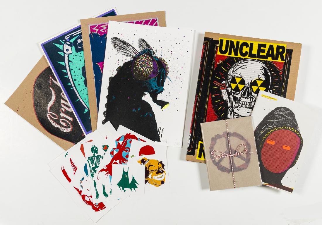 δ Paul Insect (b.1971) Unclear Residences (box: δ Paul Insect (b.1971) Unclear Residences (box set)The complete portfolio, 2010, comprising four screenprints in colours, each signed, dated and numbered from the edition of 80 in pencil, each wi