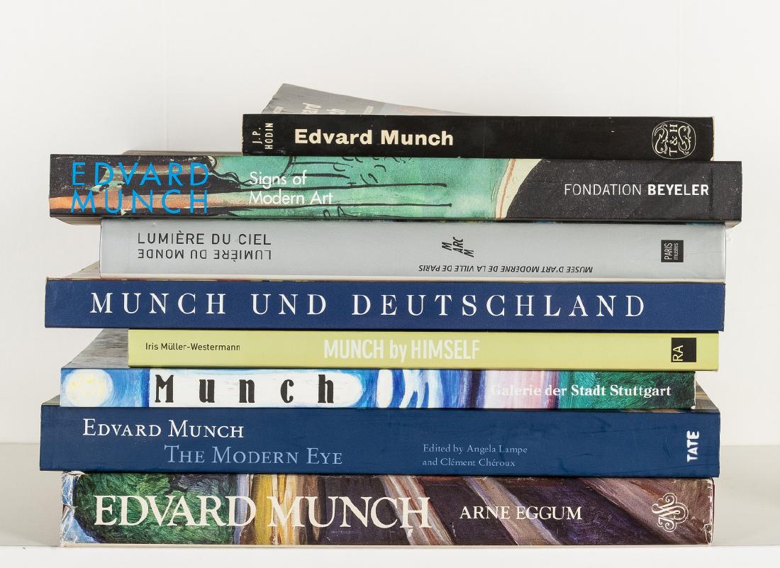 Munch (Edvard).- Eggum (Arne) Edvard Munch: Paintings,: NO RESERVE Munch (Edvard).- Eggum (Arne) Edvard Munch: Paintings, Sketches, and Studies, original cloth, dust-jacket, slightly rubbed, Oslo, 1984 § Lampe (A.) & others. Edvard Munch: The Modern E