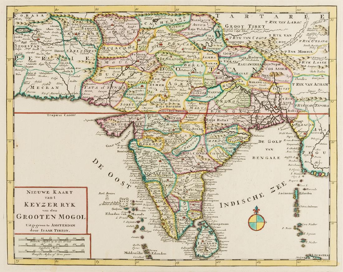 India.- Tirion (Isaac) Nieuwe Kaart van t Keyzer Ryk (1 of 1)