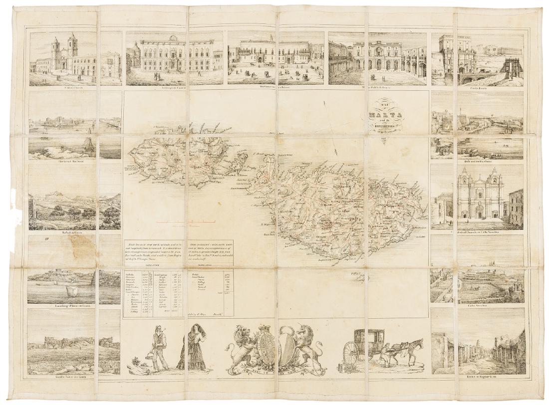Malta.- Brocktorff (Luigi) Map of Malta and its (1 of 1)