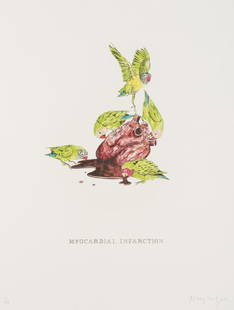 δ Polly Morgan (b.1980) Myocardial Infarction: δ Polly Morgan (b.1980)Myocardial InfarctionLithograph, 2011, signed and numbered from the edition of 50 in pencil, on Somerset wove paper, printed and published by Eyestorm, London, the full she