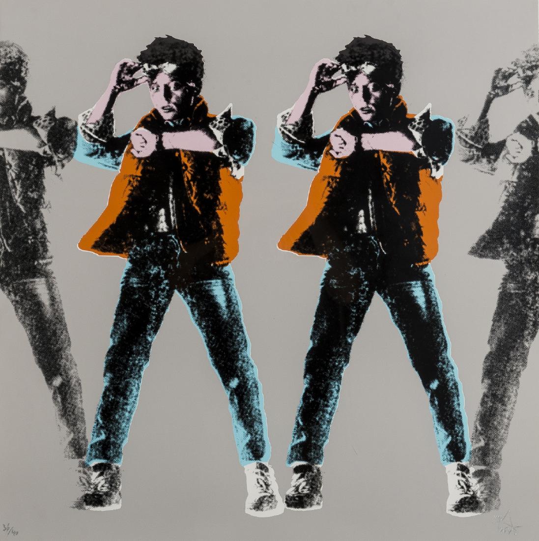 δ Ryan Callanan (RYCA) (b.1981) Marty McDouble: δ Ryan Callanan (RYCA) (b.1981)Marty McDoubleGiclee and screenprint in colours, 2015, signed and numbered from the edition of 40 in pencil, on wove paper, the full sheet printed to the edges, 760