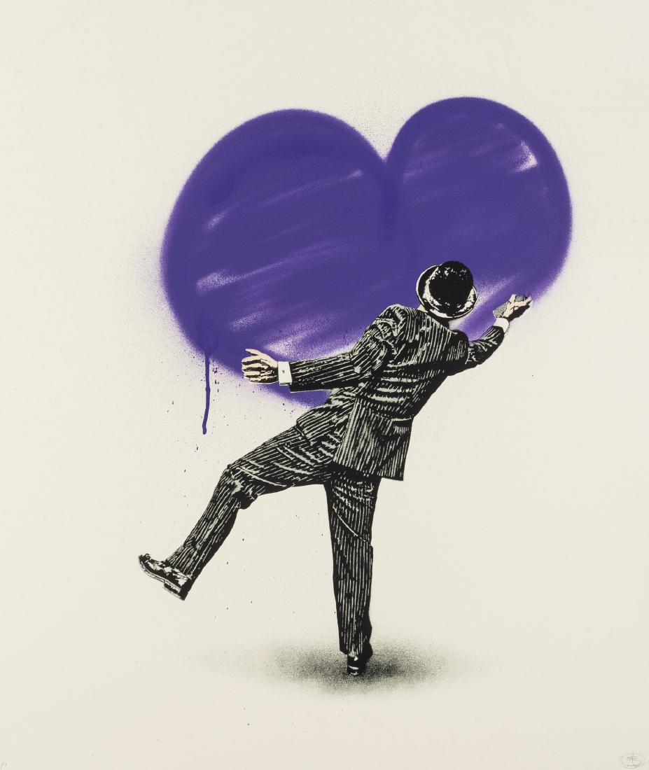 δ Nick Walker (b.1969) Love Vandal: δ Nick Walker (b.1969)Love Vandal Screenprint in colours with spraypaint additions, 2013, signed and numbered from the unique edition of 1, on wove paper, the full sheet, 820 x 720mm (32 1/4 x 28