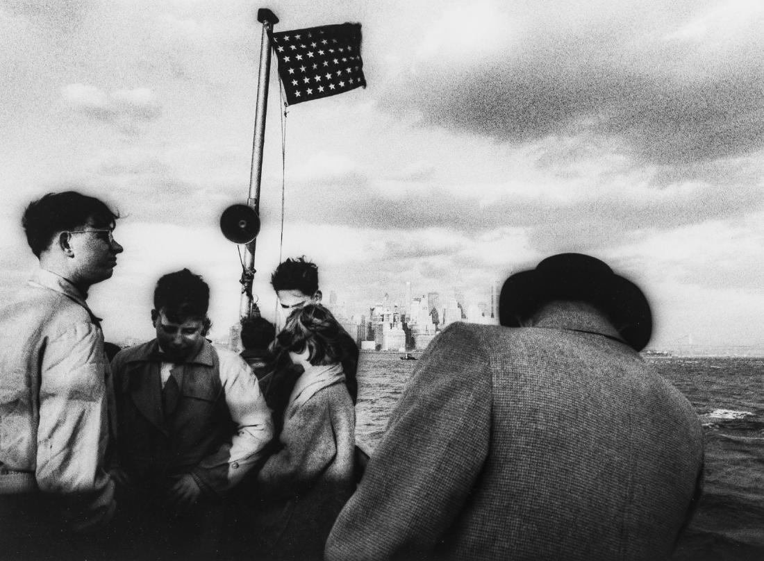 δ William Klein (b.1928) Staten Island Ferry, New: δ William Klein (b.1928)Staten Island Ferry, New York, 1955Gelatin silver print, 1955 (printed later), signed, titled and dated in pencil on the reverse, on gloss photographic paper, image 334 x