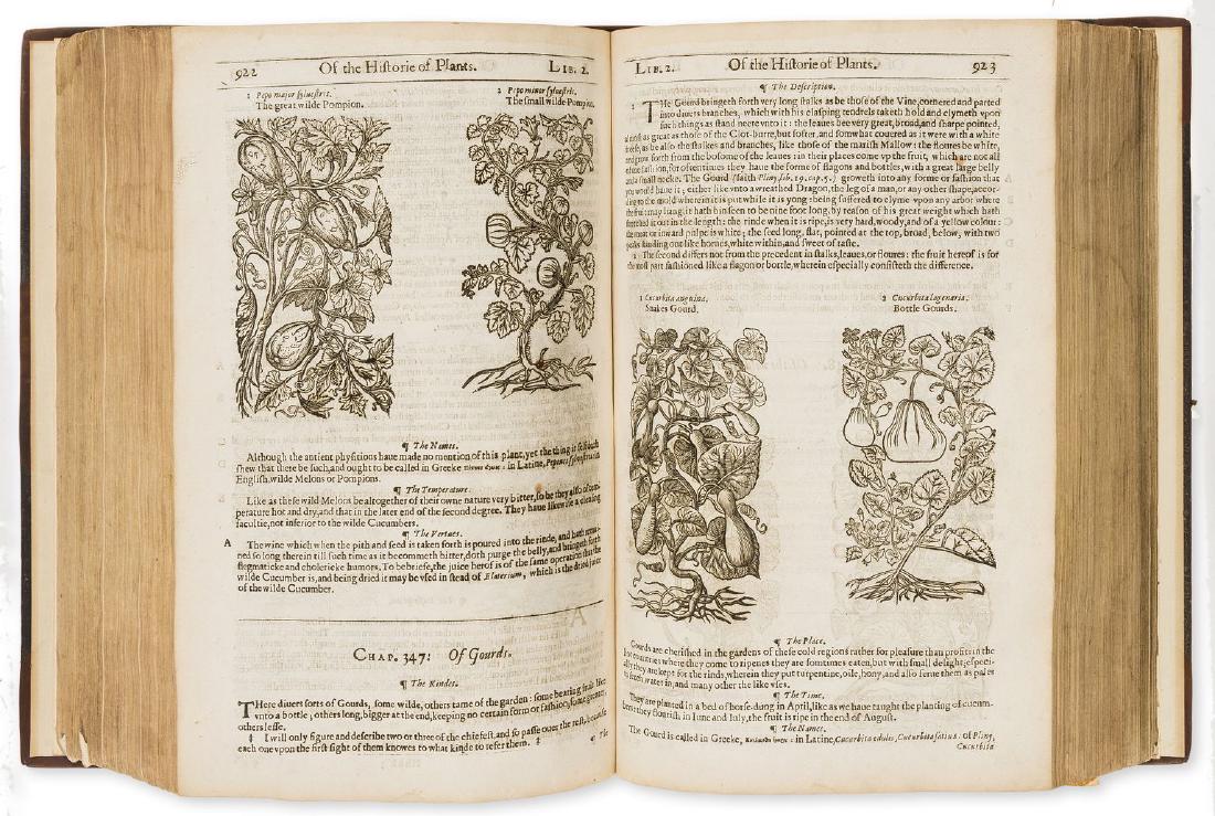 Herbal.- Gerard (John) The Herball or Generall Historie: Herbal.- Gerard (John) The Herball or Generall Historie of Plantes, edited by Thomas Johnson, third edition, lacking [para]1 & 3 (initial blank and editor's dedication in Latin) and all after 7A3 (7A4