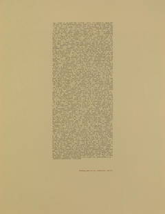 δ Stuart Brisley (b.1933) Untitled: NO RESERVE δ Stuart Brisley (b.1933)UntitledLetterpress, 1994, signed, dated and numbered from the edition of 50 in pencil, on wove paper, published by Charles Booth-Clibborn under his imprint th