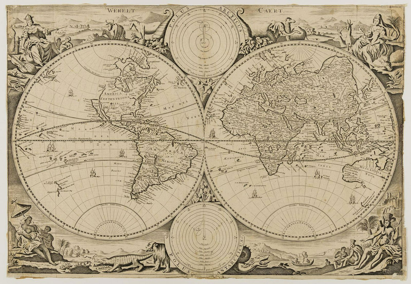 World.- Stoopendaal (Daniel) Werelt Caert, [1688]. (1 of 1)