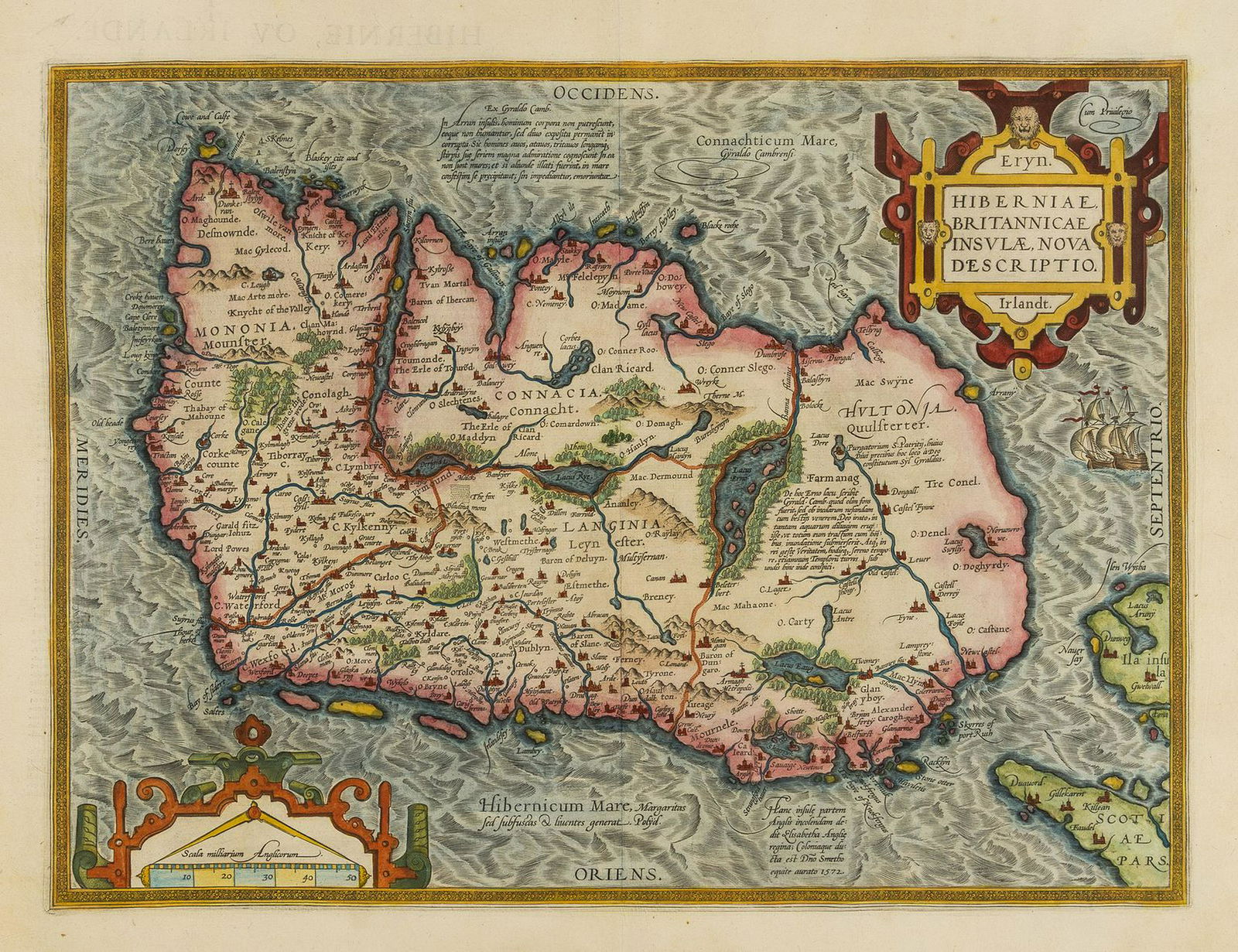 Ireland.- Ortelius (Abraham) Eryn. Hiberniae, (1 of 1)