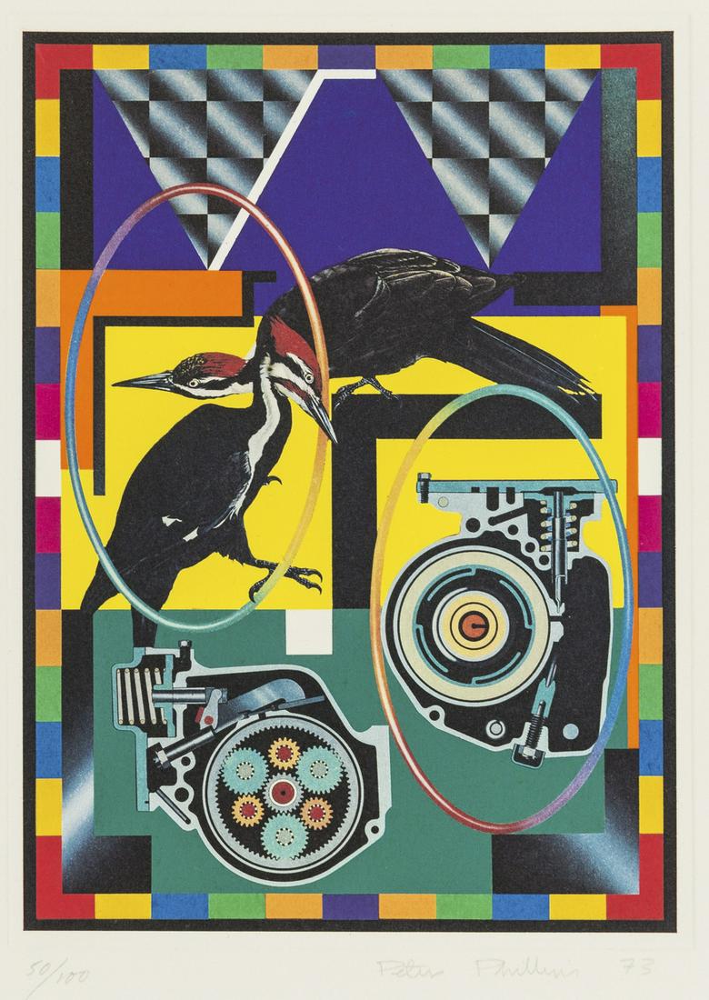 δ Peter Phillips (b.1939) Untitled: δ Peter Phillips (b.1939)UntitledScreenprint in colours, 1973, signed, dated and numbered from the edition of 100 in pencil, on wove paper, from the portfolio 'Eighteen Small Prints', printed by