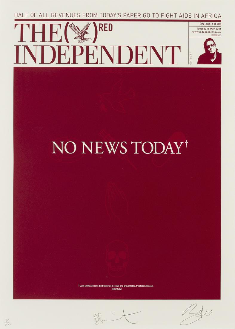 δ Damien Hirst (b.1965)  The Independent (RED) (1 of 1)