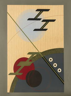 δ César Domela (1900-1992) Composition: δ César Domela (1900-1992)Composition Screenprint with lithograph printed in colours, 1973, signed, dated 1936 and 1973, and numbered from the edition of 50 in roman numerals in pencil, from