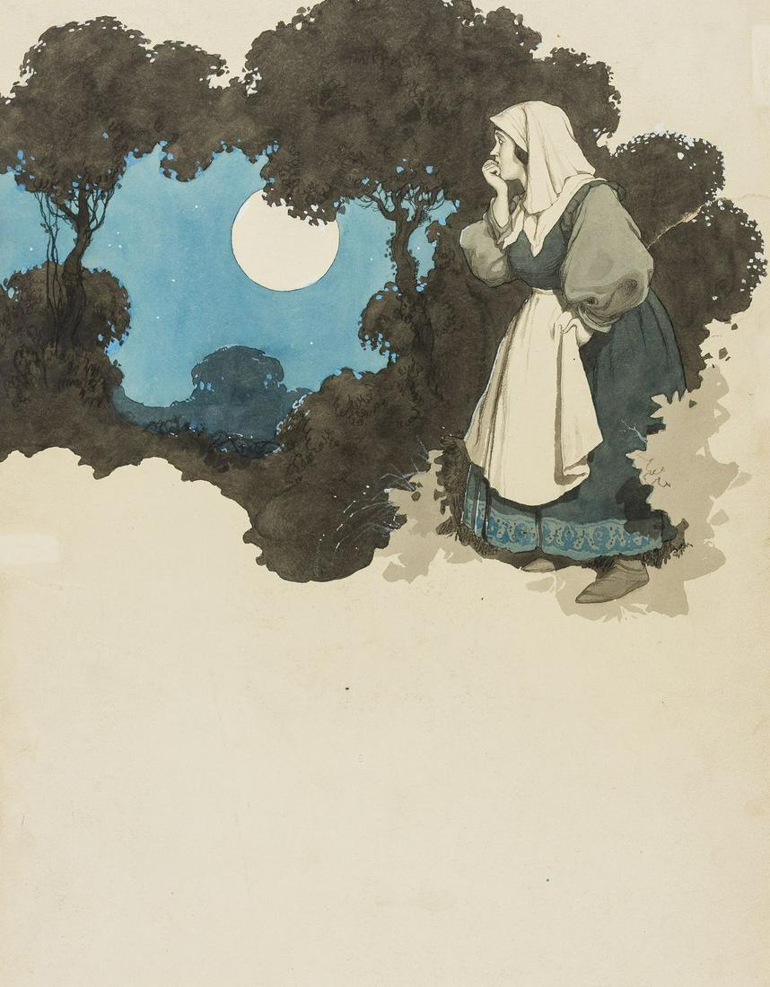 Robinson (William Heath) Young peasant woman standing (1 of 1)