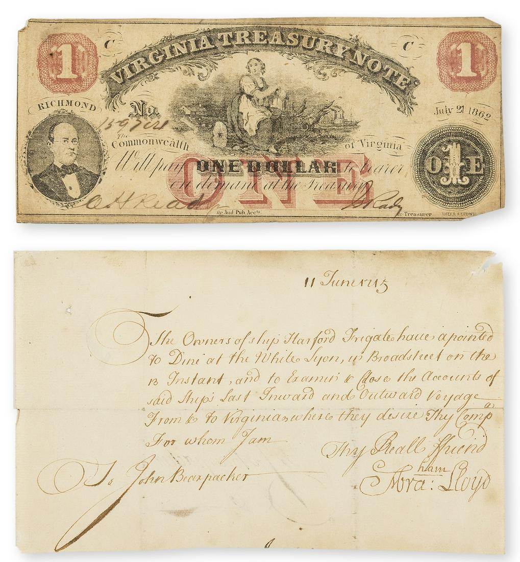 Virginia.- Lloyd (Abraham, maritime merchant, of (1 of 1)