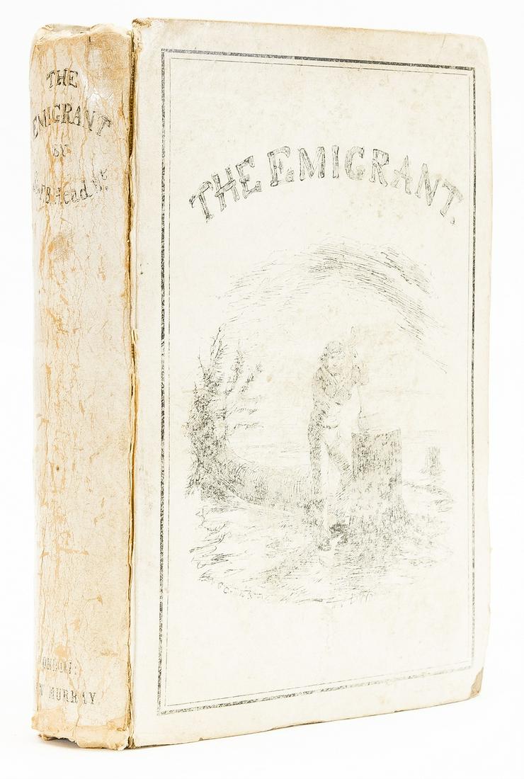 Canada.- Head (Sir Francis Bond) The Emigrant, 1846.: Canada.- Head (Sir Francis Bond) The Emigrant, advertisements at end dated November 1846, modern ink note about the author on front free endpaper and half-title, bookplate of Viscount Eversley on fron